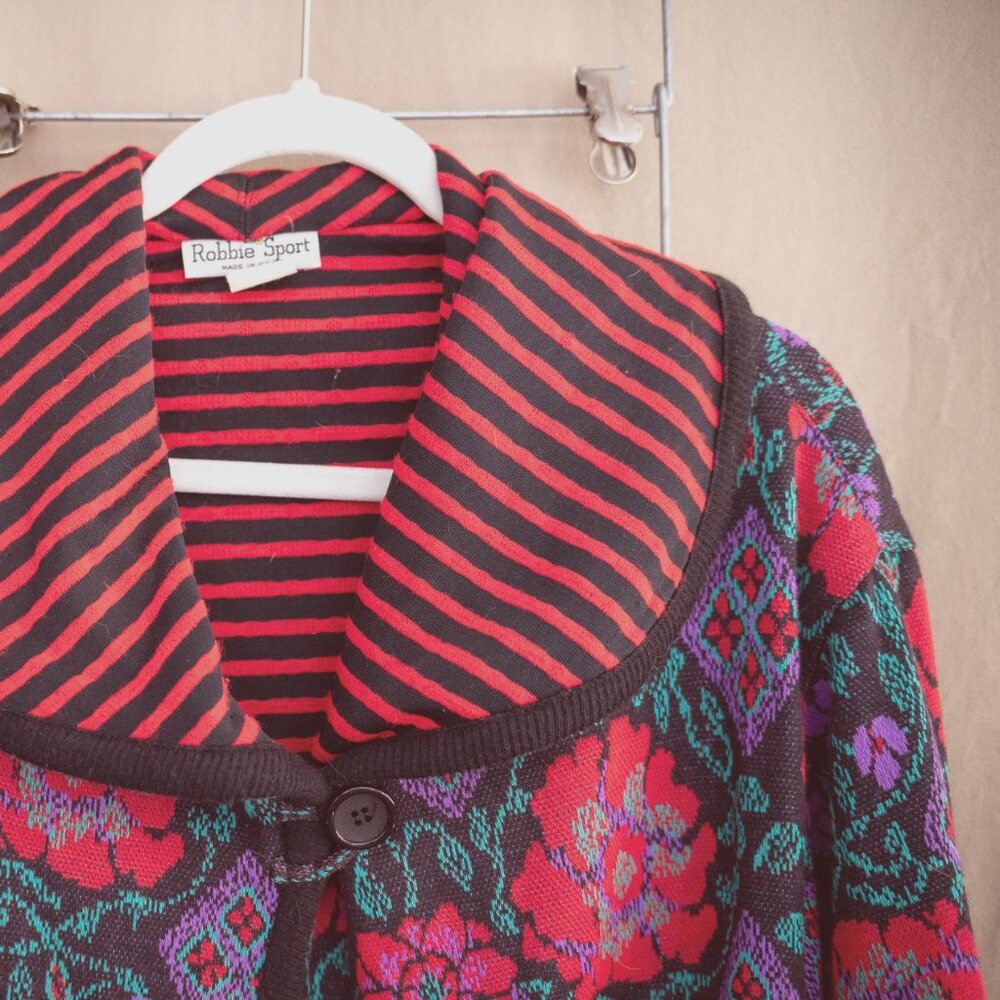 ROBBIE SPORT - vintage, funky patterned sweater, oversized fit